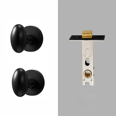 Bouton de Porte Ovale en Laiton sur Rosace, avec ou sans Serrure, vue 12