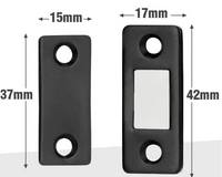 Aimant de Porte Noir pour Placard et Tiroir, Loqueteau Magnétique, vue 2