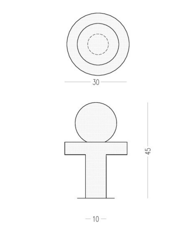 Univers des poignées POLA Bouton de Meuble Noir Chrome