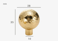 Bouton de Meuble Boule Martelée en Laiton Or Brillant, 25 ou 28 mm, vue 6