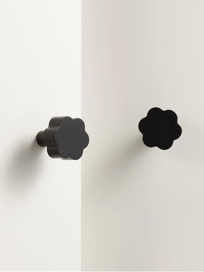 Bouton de Meuble Rétro Noir en Laiton pour Armoires