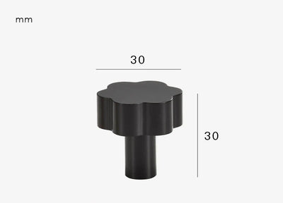Bouton de Meuble Rétro Noir en Laiton pour Armoires