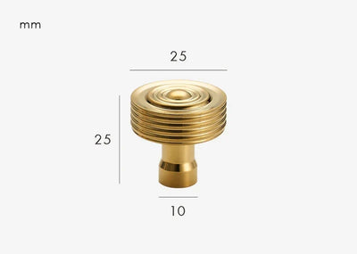 Bouton de Meuble Ancien Or Brillant, vue 2