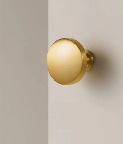 Bouton de Meuble Classique en Laiton Or Brossé