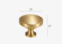 Bouton de Meuble Champignon en Laiton Or Brossé, 25, 29 ou 32 mm, vue 6