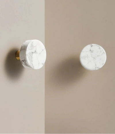 Bouton de Meuble Laiton Effet Marbre pour Tiroirs et Placards