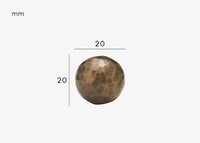 Bouton de Meuble Sphérique Martelé Finition Bronze, 20 à 30 mm, vue 2