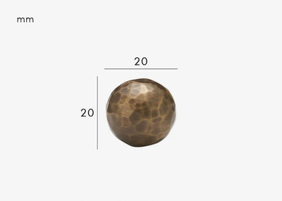 Univers des Poignées Bouton de Meuble Sphérique Martelée Bronze