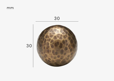 Univers des Poignées Bouton de Meuble Sphérique Martelée Bronze