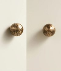 Bouton de Meuble Sphérique Martelé Finition Bronze, 20 à 30 mm
