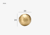 Bouton de Meuble Sphérique Martelé en Laiton Or Brossé, 20 à 30 mm, vue 2