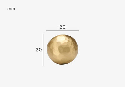 Bouton de Meuble Sphérique Martelée Or Brossé
