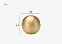 Bouton de Meuble Sphérique Martelé en Laiton Or Brossé, 20 à 30 mm, vue 3