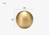 Bouton de Meuble Sphérique Martelé en Laiton Or Brossé, 20 à 30 mm, vue 4