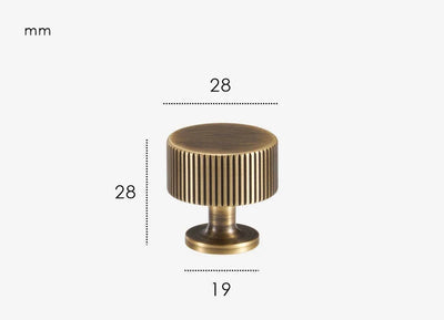 Univers des Poignées Bouton de Meuble Strié Bronze Brossé