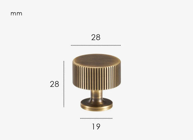 Univers des Poignées Bouton de Meuble Strié Bronze Brossé