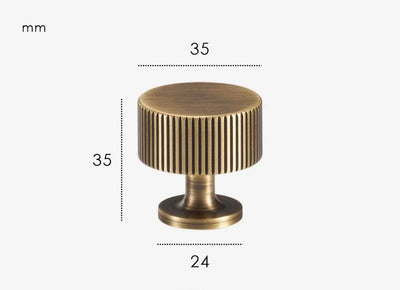 Univers des Poignées Bouton de Meuble Strié Bronze Brossé