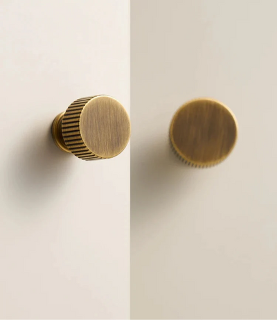 Univers des Poignées Bouton de Meuble Strié Bronze Brossé