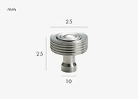 Bouton de Meuble Ancien Strié en Laiton Chromé, 25 ou 30 mm, vue 2