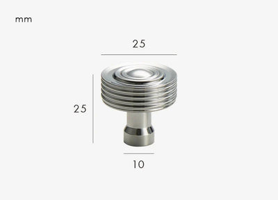 Bouton de Meuble Ancien en Laiton Finition Chrome