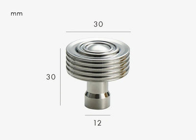 Bouton de Meuble Ancien en Laiton Finition Chrome