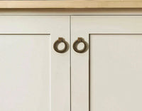 Bouton de Meuble Anneau en Laiton Bronze Patiné, 40 mm