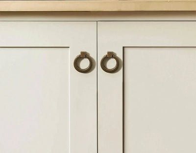 Bouton de Meuble Anneau en Laiton Finition Bronze