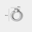 Bouton de Meuble Anneau en Laiton Finition Chrome