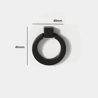 Bouton de Meuble Anneau en Laiton Noir Mat pour Armoires, vue 2