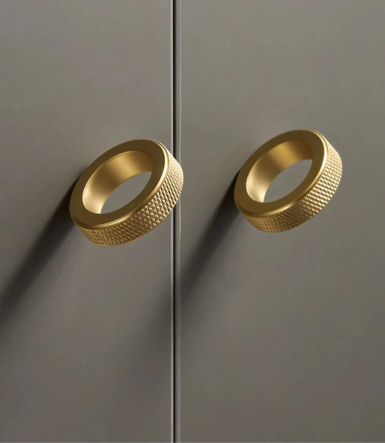 Univers des Poignées Bouton Anneau Laiton Doré