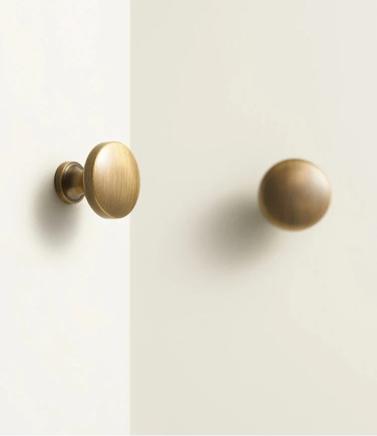 Bouton de Meuble en Laiton Bronze Brossé, 25mm à 32mm