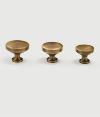 Bouton de Meuble Rond en Laiton Bronze Brossé, Tête Bombée, 25 à 32 mm, vue 3