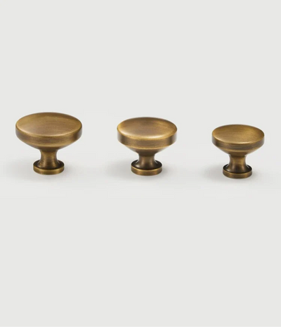 Bouton de Meuble en Laiton Bronze Brossé, 25mm à 32mm