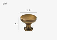 Bouton de Meuble Rond en Laiton Bronze Brossé, Tête Bombée, 25 à 32 mm, vue 4