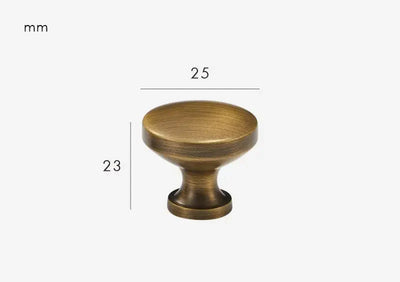 Bouton de Meuble en Laiton Bronze Brossé, 25mm à 32mm