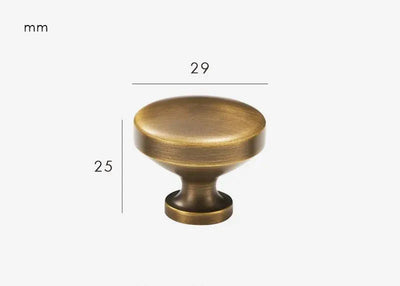 Bouton de Meuble en Laiton Bronze Brossé, 25mm à 32mm