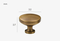 Bouton de Meuble Rond en Laiton Bronze Brossé, Tête Bombée, 25 à 32 mm, vue 6