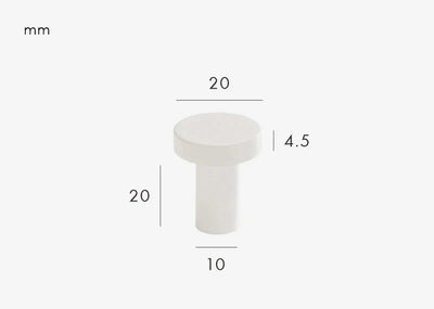 Bouton de Meuble Classique Blanc en Laiton