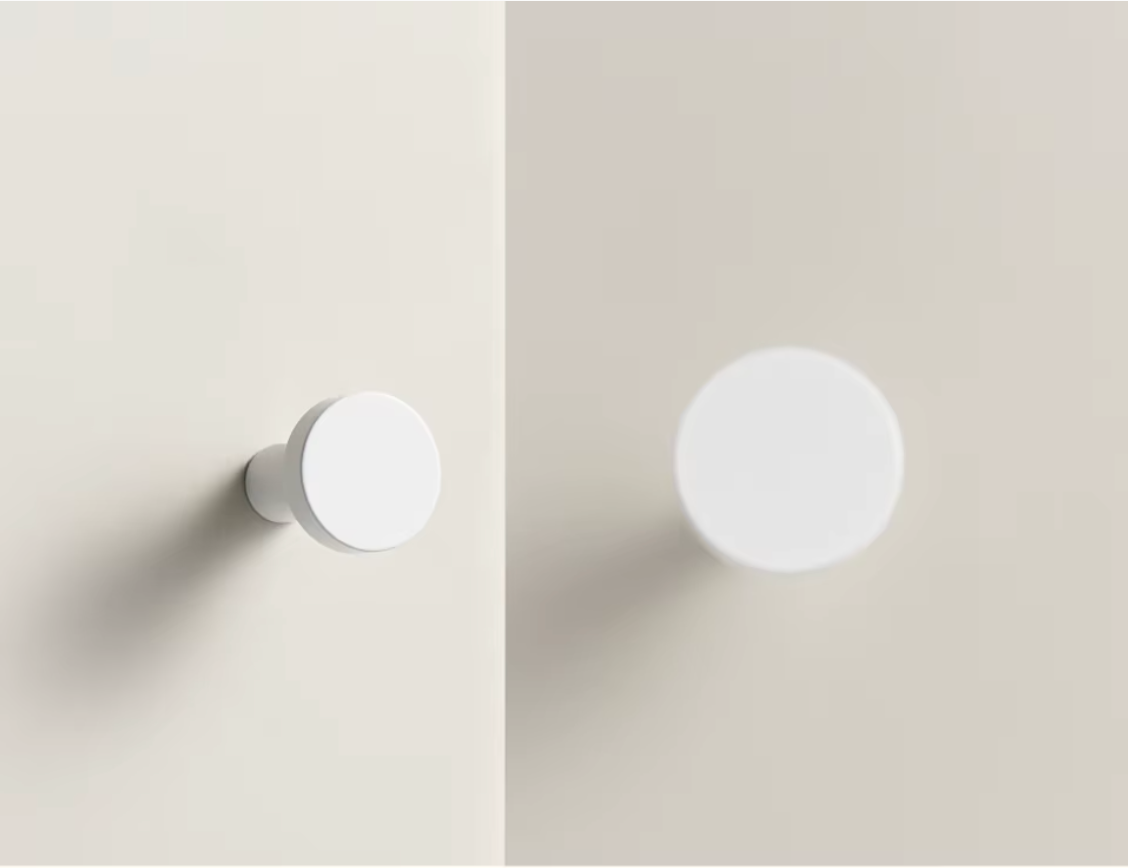 Bouton de Meuble Classique Blanc en Laiton