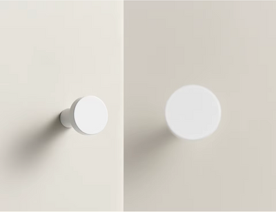 Bouton de Meuble Classique Blanc en Laiton