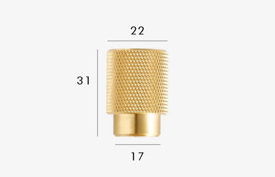 Bouton de Meuble Classique en Laiton Finition Or Brillant