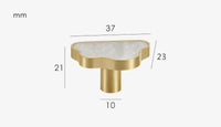 Bouton de Meuble Nuage en Laiton Blanc pour Armoire