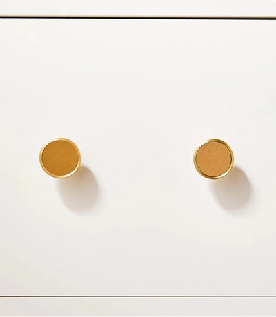 Univers des Poignées Bouton de Meuble Or Brossé avec Insert