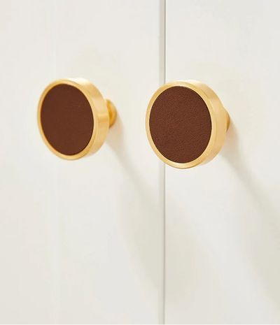 Univers des Poignées Bouton de Meuble Or Brossé avec Insert