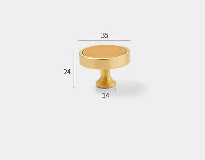 Univers des Poignées Bouton de Meuble Or Brossé avec Insert