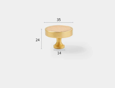 Univers des Poignées Bouton de Meuble Or Brossé avec Insert