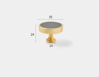 Univers des Poignées Bouton de Meuble Or Brossé avec Insert