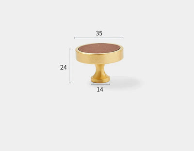Univers des Poignées Bouton de Meuble Or Brossé avec Insert