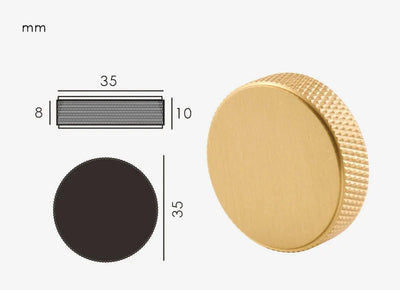 Bouton de Meuble en Laiton Or Brossé pour Armoires et Tiroirs