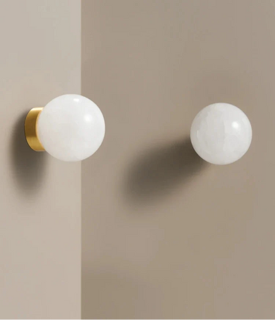 Bouton de Meuble Rond Effet Perle Blanche